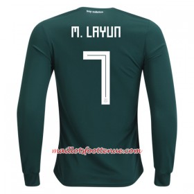 Maillot/Tenue Mexique M.Layun 7 Domicile Coupe du monde 2018 Manche Longue